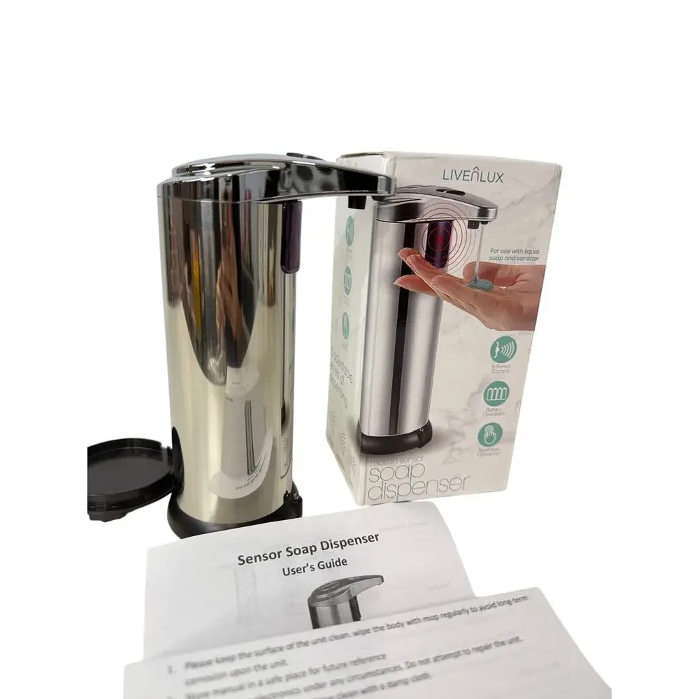 NEW Livenlux Motion Sensor Soap Dispenser Stainless Steel Touchless NIB